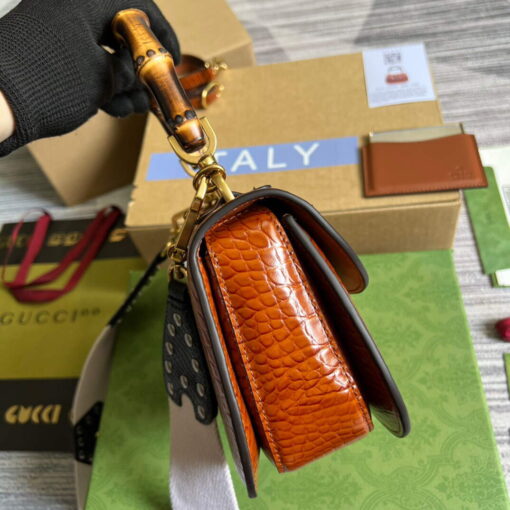 Replica Gucci 675797 Gucci Bamboo 1947 small top handle bag Brown 2