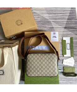 Replica Gucci 675891 Messenger bag with Interlocking G Beige and ebony 2
