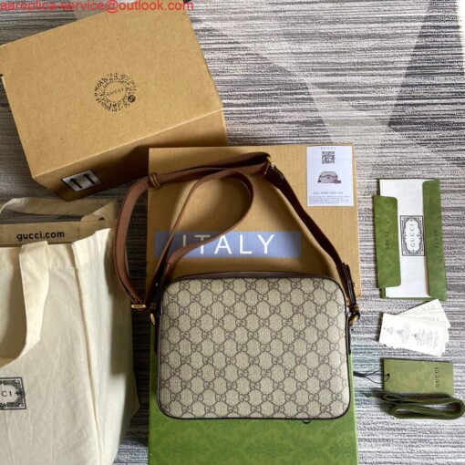 Replica Gucci 675891 Messenger bag with Interlocking G Beige and ebony 2