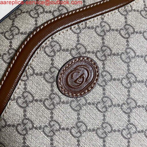 Replica Gucci 675891 Messenger bag with Interlocking G Beige and ebony 4