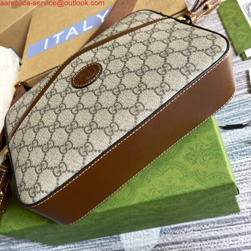 Replica Gucci 675891 Messenger bag with Interlocking G Beige and ebony 5