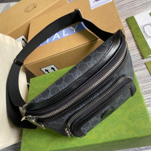 Replica Gucci 682933 Belt bag with Interlocking G Black 4