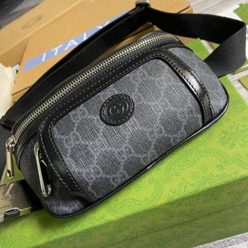Replica Gucci 682933 Belt bag with Interlocking G Black 5