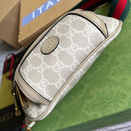 Replica Gucci 682933 Belt bag with Interlocking G Beige and white 4