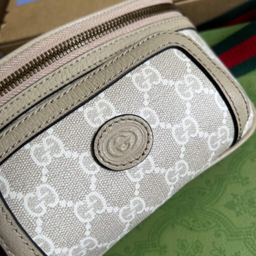Replica Gucci 682933 Belt bag with Interlocking G Beige and white 6