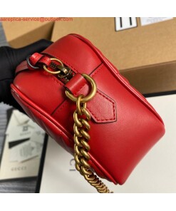 Replica Gucci 447632 GG Marmont Small Matelassé Shoulder Bag Red 2