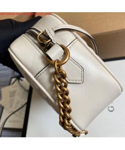 Replica Gucci 447632 GG Marmont Small Shoulder Bag White 2