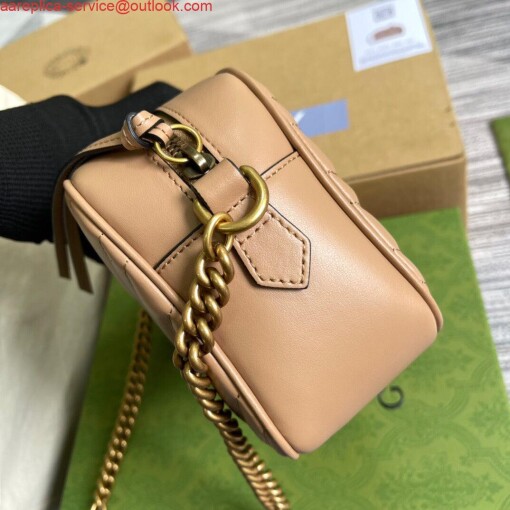 Replica Gucci 447632 GG Marmont Small Shoulder Bag Light Pink 3