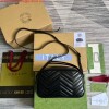 Replica Gucci 702563 GG Marmont Mini Top Handle Bag Black 10