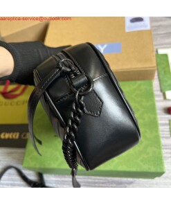 Replica Gucci 447632 GG Marmont Small Shoulder Bag Black 2
