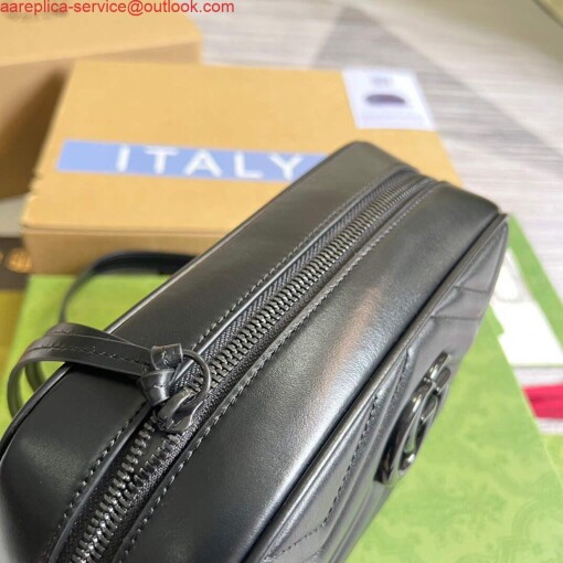 Replica Gucci 447632 GG Marmont Small Shoulder Bag Black 7