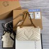 Replica Gucci 446744 GG Marmont Matelassé Mini Bag White