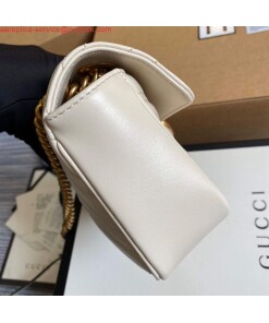 Replica Gucci 446744 GG Marmont Matelassé Mini Bag White 2