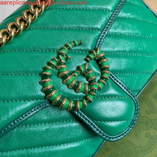 Replica Gucci 443497 GG Marmont Small Shoulder Bag Green 5
