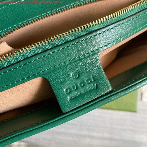 Replica Gucci 443497 GG Marmont Small Shoulder Bag Green 8