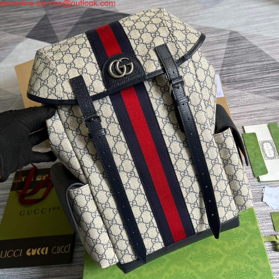 Replica Gucci 598140 Ophidia GG Medium Backpack Blue 3 Replica Gucci 598140 Ophidia GG Medium Backpack Blue 3