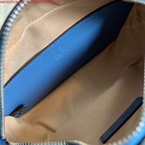 Replica Gucci 634936 GG Marmont Mini Shoulder Bag Blue 7