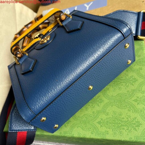 Replica Gucci 702732 Gucci Diana Mini Tote Bag Blue 5