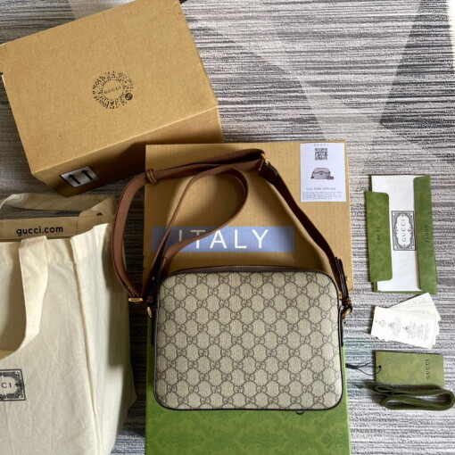 Replica Gucci 675891 Messenger bag with jumbo GG Beige Brown