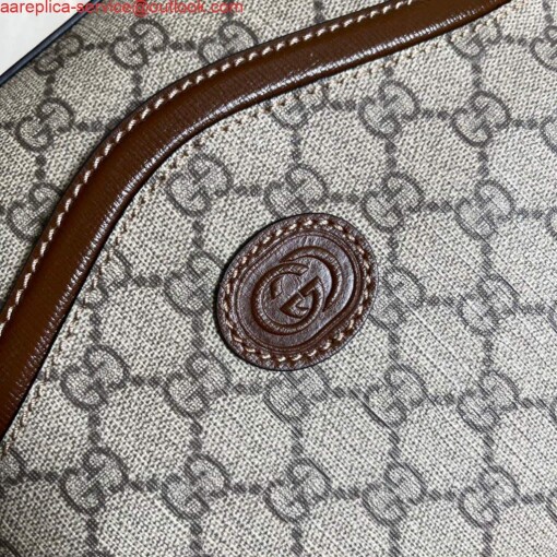 Replica Gucci 675891 Messenger bag with jumbo GG Beige Brown 4