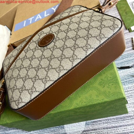 Replica Gucci 675891 Messenger bag with jumbo GG Beige Brown 5