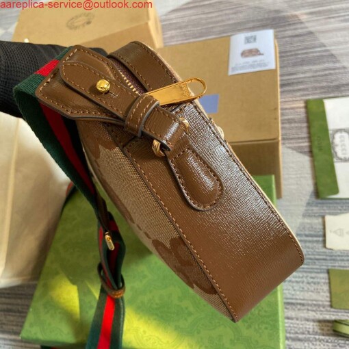 Replica Gucci 675891 Messenger bag with jumbo GG Brown 2