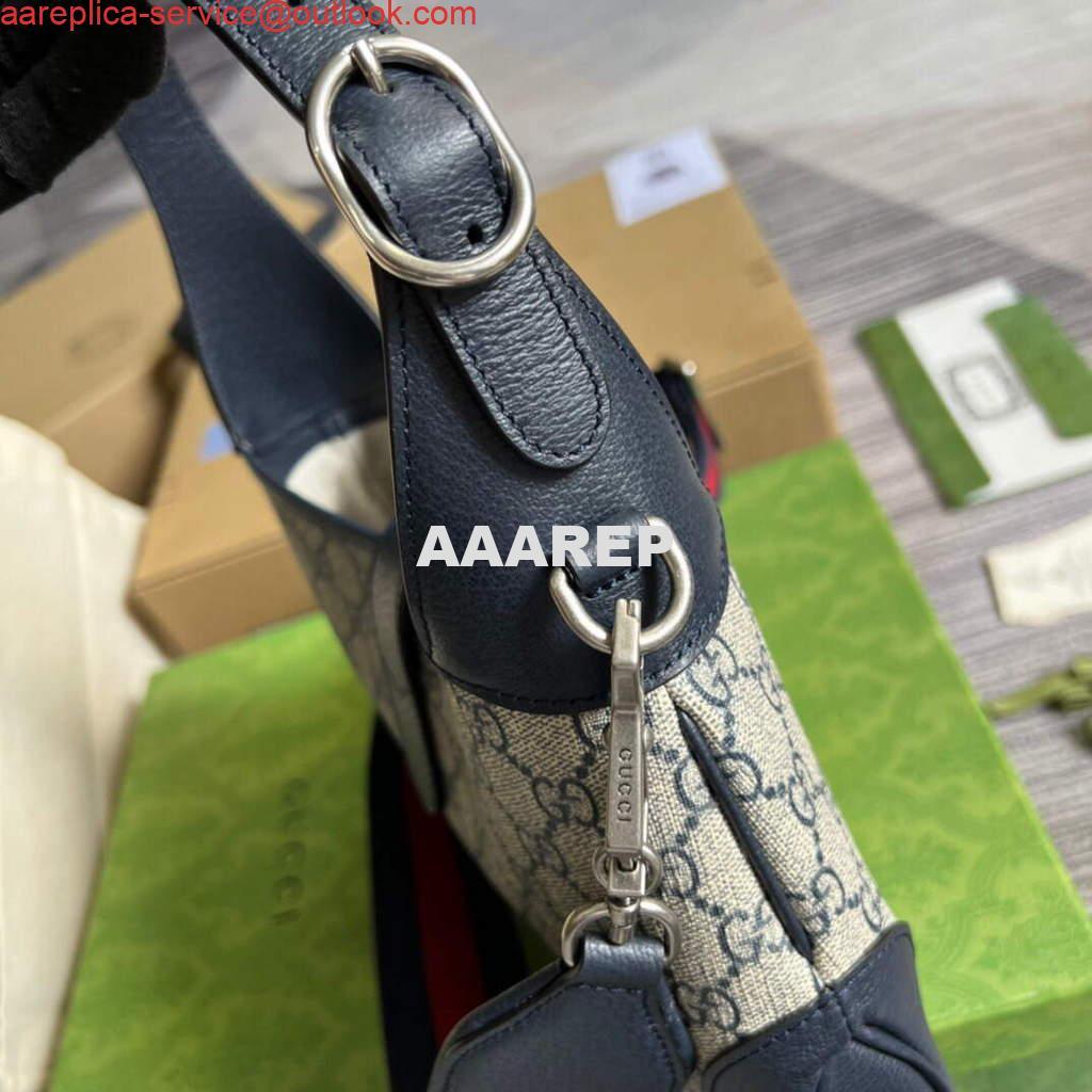 Replica Gucci 678843 Jackie 1961 Small GG Shoulder Bag Beige Blue 5 Replica Gucci 678843 Jackie 1961 Small GG Shoulder Bag Beige Blue 5