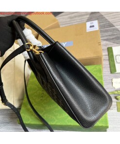 Replica Gucci 685129 GG Jackie1961 Handbag Denim Tote Bag Black 2