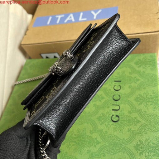 Replica Gucci 476432 Dionysus GG Super Mini Bag Black 4