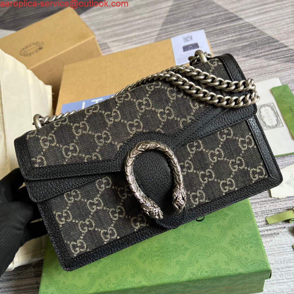 Replica Gucci 400249 Dionysus Small GG Shoulder Bag Beige Blue 3 Replica Gucci 400249 Dionysus Small GG Shoulder Bag Beige Blue 3