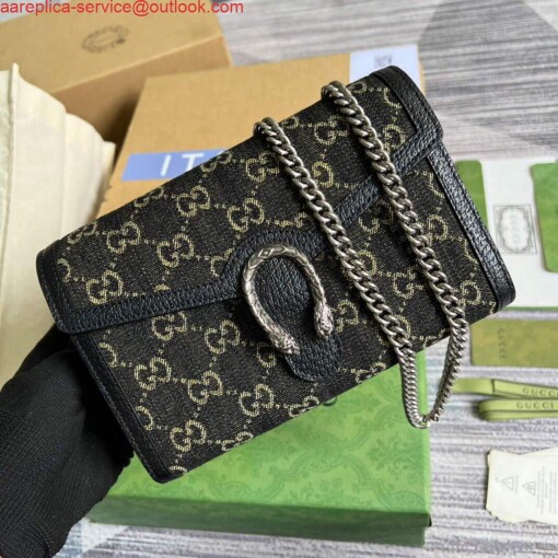 Replica Gucci 401231 Dionysus GG Mini Chain Bag Black 3