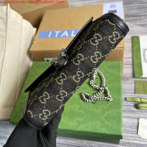 Replica Gucci 401231 Dionysus GG Mini Chain Bag Black 4