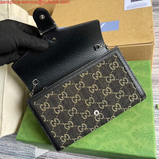 Replica Gucci 401231 Dionysus GG Mini Chain Bag Black 6