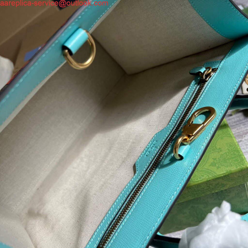 Replica Gucci 659983 GG Small Tote Bag Blue Orange 7 Replica Gucci 659983 GG Small Tote Bag Blue Orange 7