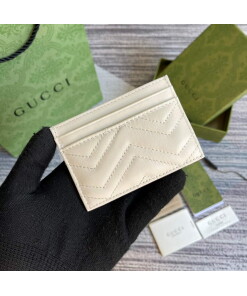 Replica Gucci GG Marmont Card Case 443127 White
