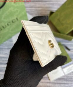 Replica Gucci GG Marmont Card Case 443127 White 2