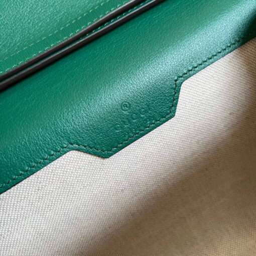 Replica Gucci 675795 GG Large Top Handle Bag With Bamboo Green 8