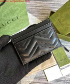 Replica Gucci 443127 GG Marmont Card Case Black