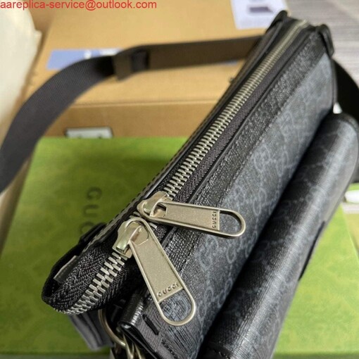 Replica Gucci 674164 Messenger Bag With Lnterlocking G Black 6