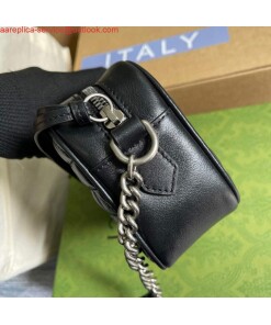 Replica Gucci 634936 GG Marmont Mini Shoulder Bag Black 2