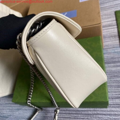Replica Gucci 443497 GG Marmont Small Shoulder Bag White 2
