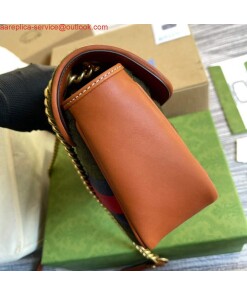 Replica Gucci 443497 GG Marmont Small Shoulder Bag Green Brown 2