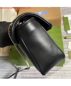 Replica Gucci 443497 GG Marmont Small Shoulder Bag Black 2