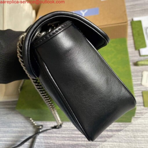 Replica Gucci 443497 GG Marmont Small Shoulder Bag Black 2