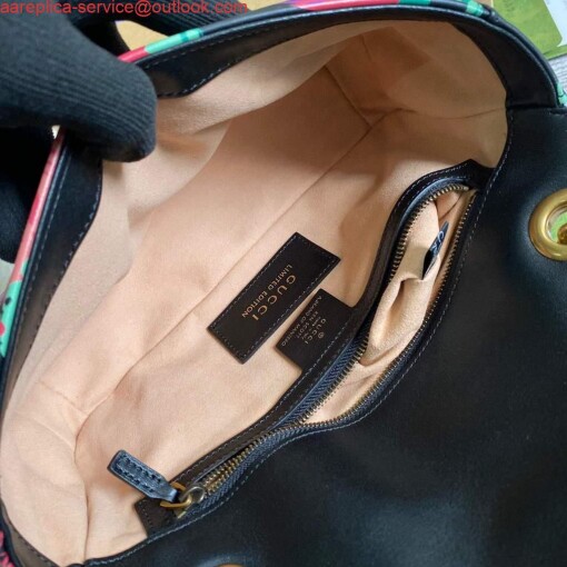 Replica Gucci 443496 GG Marmont Medium Matelassé Shoulder Bag Black 8