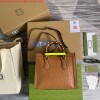 Replica Gucci Diana Small Tote Bag Ostrich Top Handle Bag 660195 Green 9