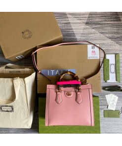 Replica Gucci Diana small tote bag top handle bag 660195 Pink