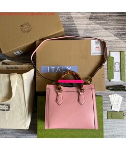 Replica Gucci Diana small tote bag top handle bag 660195 Pink 2
