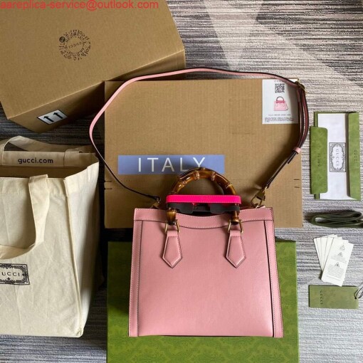 Replica Gucci Diana small tote bag top handle bag 660195 Pink 2