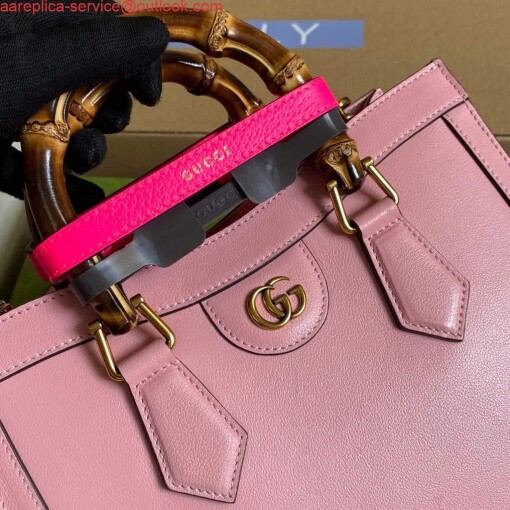 Replica Gucci Diana small tote bag top handle bag 660195 Pink 5